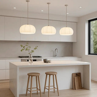 Suspension Luminaire Blanche - Soie Tressée | Almeora