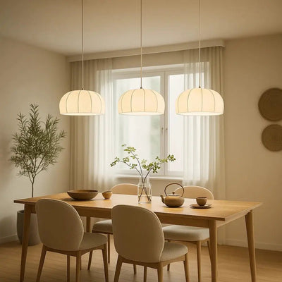 Suspension Luminaire Blanche - Soie Tressée | Almeora - vue 4 | Azeniah