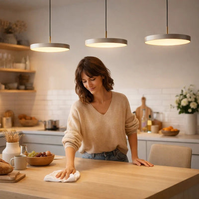 Suspension Luminaire Cuisine - Cercle Fin | Arlena - vue 3 | Azeniah