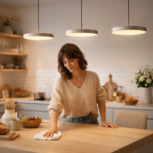 Suspension Luminaire Cuisine - Cercle Fin | Arlena - vue 3 | Azeniah