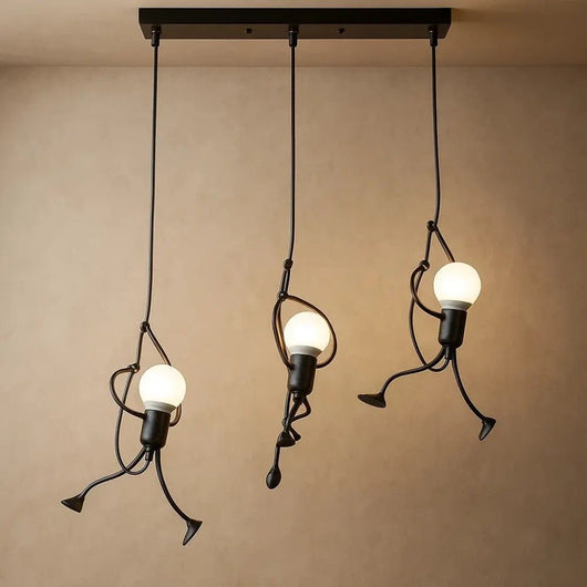 Suspension Luminaire Design - Figure Métal | Ironvir - vue 3 | Azeniah