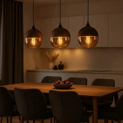 Suspension Luminaire En Bois - Fibre Organique | Nordel - vue 8 | Azeniah