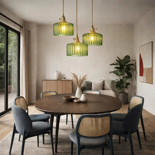Suspension Luminaire en Verre - Éclat Cannelé | Verralia - vue 7 | Azeniah