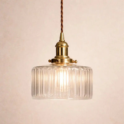 Suspension Luminaire en Verre - Éclat Cannelé | Verralia - vue 4 | Azeniah