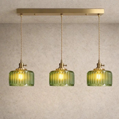 Suspension Luminaire en Verre - Éclat Cannelé | Verralia - vue 3 | Azeniah