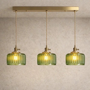 Suspension Luminaire en Verre - Éclat Cannelé | Verralia