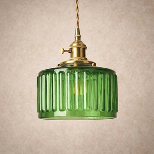 Suspension Luminaire en Verre - Éclat Cannelé | Verralia