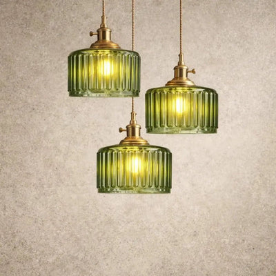 Suspension Luminaire en Verre - Éclat Cannelé | Verralia - vue 2 | Azeniah