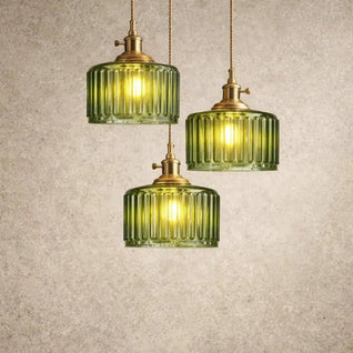 Suspension Luminaire en Verre - Éclat Cannelé | Verralia