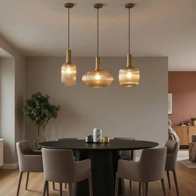 Suspension Luminaire en Verre - Onde Subtile | Chroria - vue 2 | Azeniah