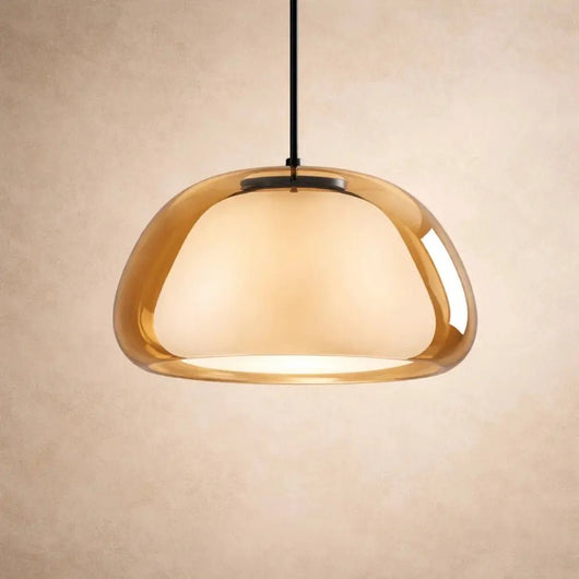 Suspension Luminaire En Verre - Voile Dépoli | Elvysia - vue 3 | Azeniah