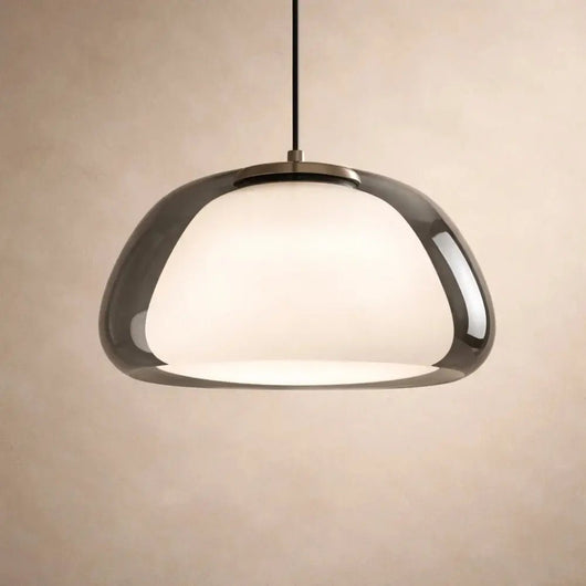 Suspension Luminaire En Verre - Voile Dépoli | Elvysia - vue 2 | Azeniah