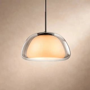 Suspension Luminaire En Verre - Voile Dépoli | Elvysia