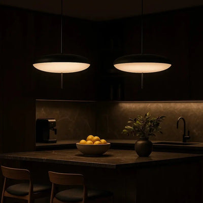 Suspension Luminaire Grand Disque - Courbe Aérienne | Azelia - vue 4 | Azeniah