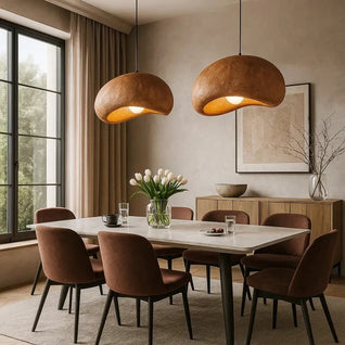 Suspension Luminaire Japandi - Résine Naturelle | Kira