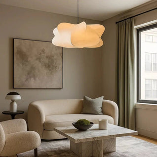Suspension Luminaire Textile - Voile Soyeux | Lunera