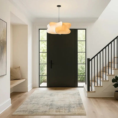 Suspension Luminaire Textile - Voile Soyeux | Lunera - vue 4 | Azeniah