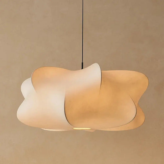 Suspension Luminaire Textile - Voile Soyeux | Lunera - vue 5 | Azeniah