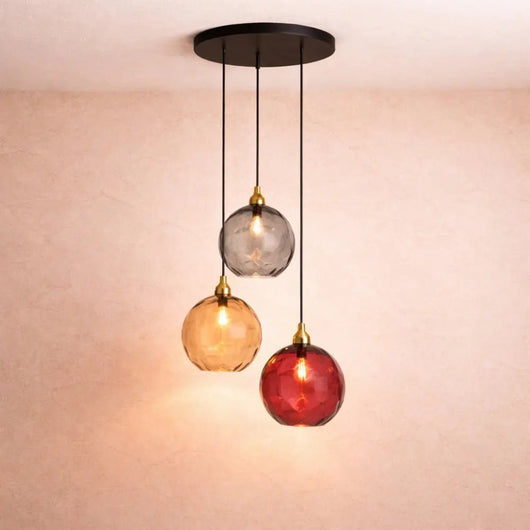 Suspension Luminaire Verre - Éclat Chromatique | Calyvia - vue 13 | Azeniah