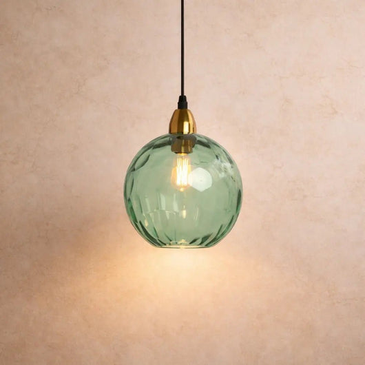 Suspension Luminaire Verre - Éclat Chromatique | Calyvia - vue 9 | Azeniah