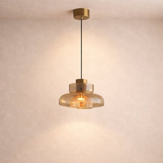 Suspension Luminaire Verre - Éclat Minéral | Fissora