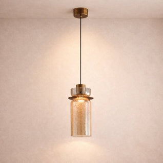 Suspension Luminaire Verre - Éclat Minéral | Fissora