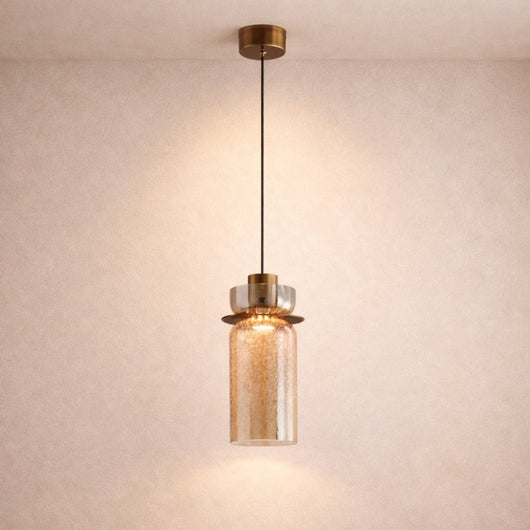 Suspension Luminaire Verre - Éclat Minéral | Fissora - vue 8 | Azeniah