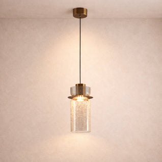 Suspension Luminaire Verre - Éclat Minéral | Fissora