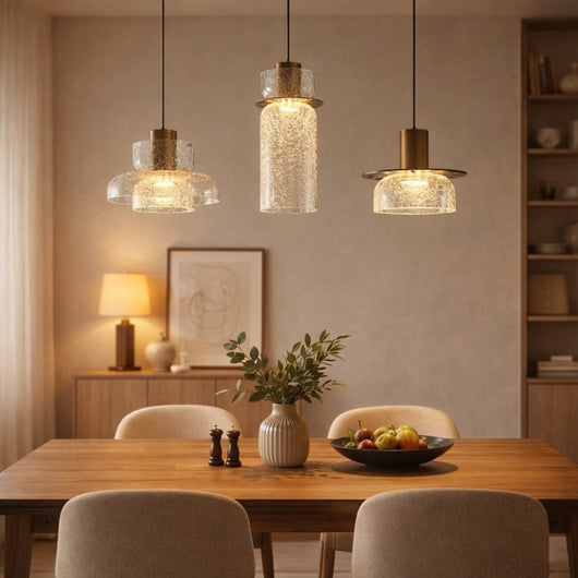 Suspension Luminaire Verre - Éclat Minéral | Fissora - vue 2 | Azeniah