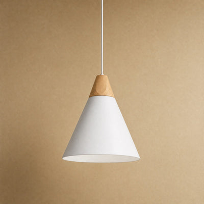 Suspension Nordique Bois et Fer 7 Coloris E27 Askelva - Azeniah