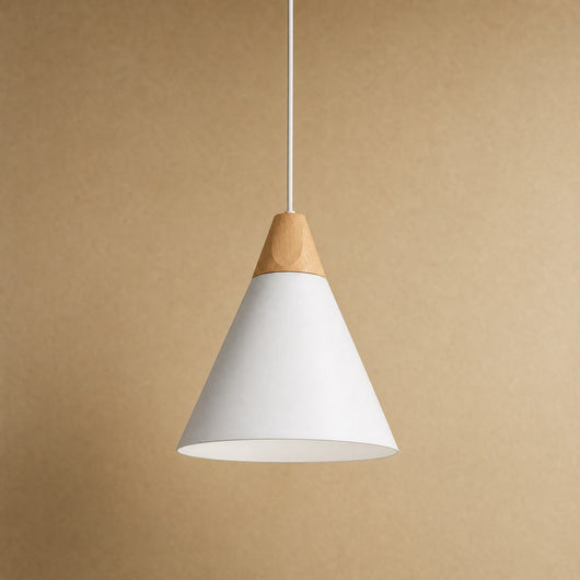 Suspension Nordique Bois et Fer 7 Coloris E27 Askelva - Azeniah