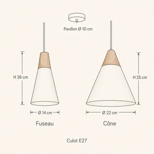 Suspension Nordique Bois et Fer 7 Coloris | Askelva
