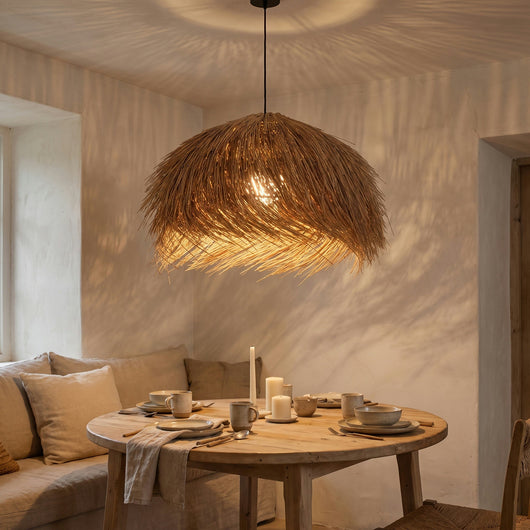Suspension Rotin Dôme Tressé Ø 50 cm Wabi Sabi Wabira - Azeniah