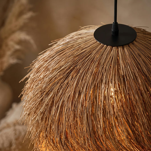 Suspension Rotin Dôme Tressé Ø 50 cm Wabi Sabi Wabira - Azeniah