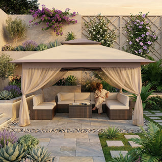 Tonnelle Pliante 3x3 m Pop-up Double Toit Moustiquaire Acier | Toldris