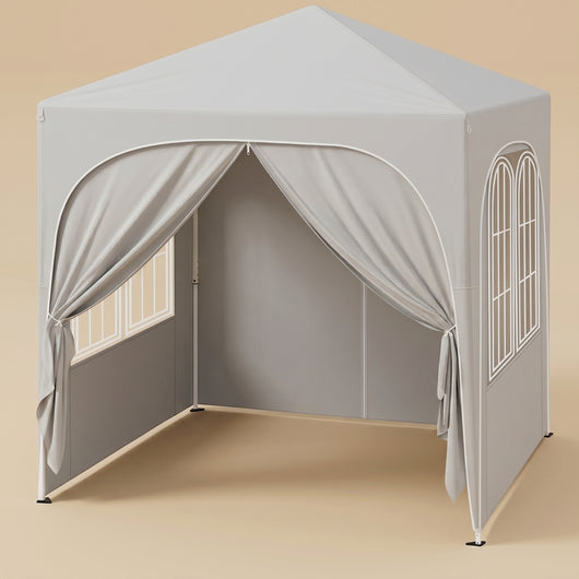 Tonnelle pliante 2x2 m pop-up Velmara grise