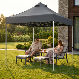 Tonnelle Pliante 3x3 et 2x2 m Hauteur Réglable Acier Anti-UV | Naldris