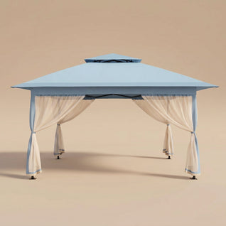 Tonnelle Pliante 3x3 m Pop-up Double Toit Moustiquaire Acier | Toldris