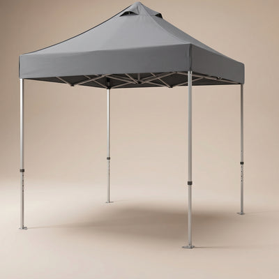 Tonnelle pliante Naldris grise 3x3 m a hauteur reglable