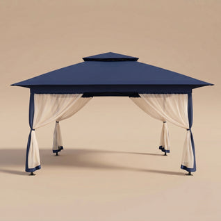 Tonnelle Pliante 3x3 m Pop-up Double Toit Moustiquaire Acier | Toldris