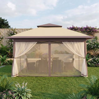 Tonnelle Pliante 3x3 m Pop-up Double Toit Moustiquaire Acier | Toldris