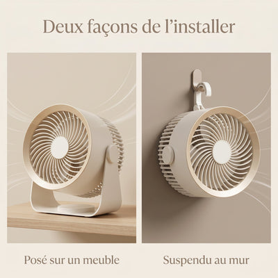 Ventilateur circulateur d'air sans fil Orvys pose ou mural
