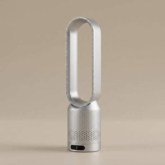 Ventilateur colonne sans pale Cirvane coloris Argent