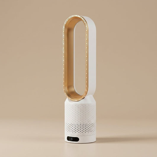 Ventilateur colonne sans pale Cirvane coloris Doré