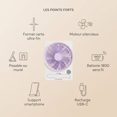 Caracteristiques du ventilateur de bureau silencieux Nyssel