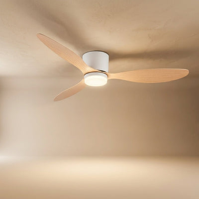 Ventilateur de plafond avec lumière Sirane finition bois