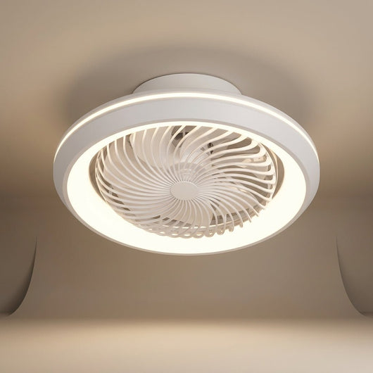 Ventilateur de plafond avec lumière Aelvys blanc 49 cm
