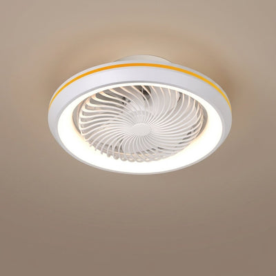 Ventilateur de plafond avec lumière Aelvys coloris orange