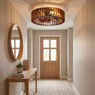 Ventilateur de Plafond Bois avec Suspension Style Scandinave | Alzena
