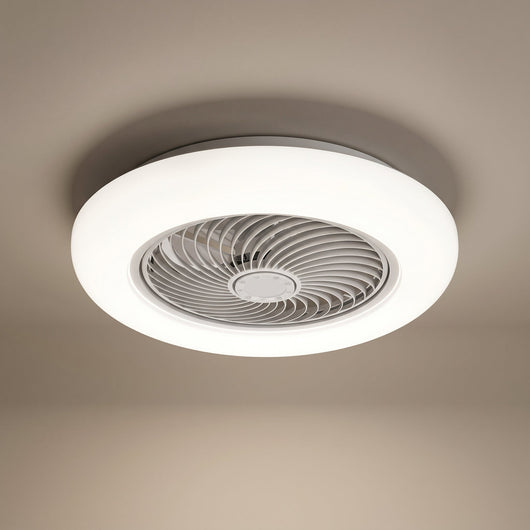 Ventilateur de plafond lames invisibles Tervio packshot fond beige